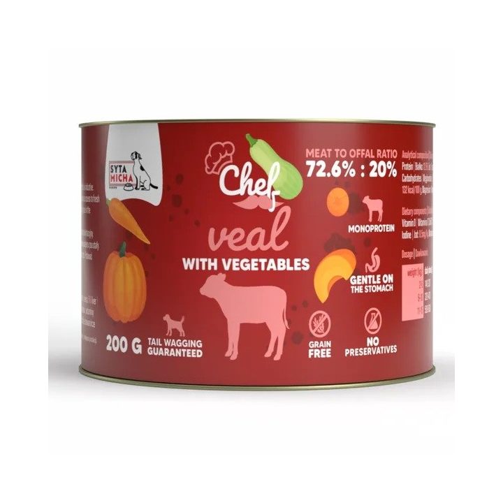 SYTA MICHA Chef Veal with vegetables Mono - wet dog food - 200g