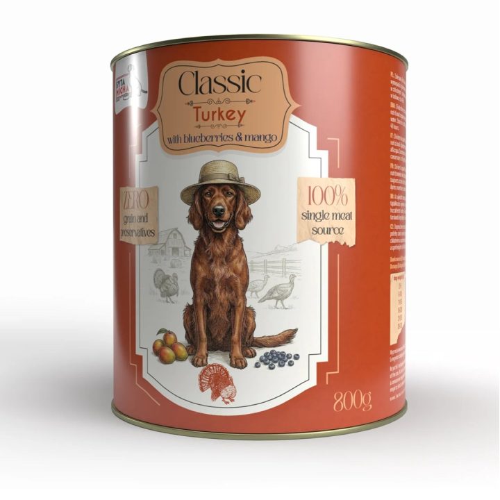 SYTA MICHA Classic Mono Turkey with mango - wet dog food - 800g
