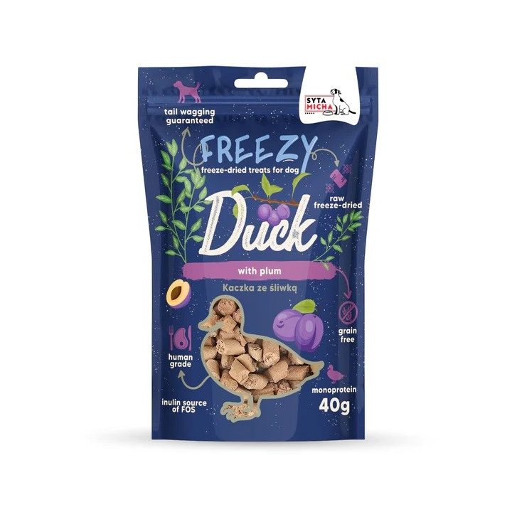 SYTA MICHA Freezy Duck with plum - dog treat - 40g