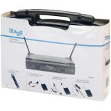 Stagg SUW 50 HH FH EU UHF true diversity wireless headset system with 2 channels Black