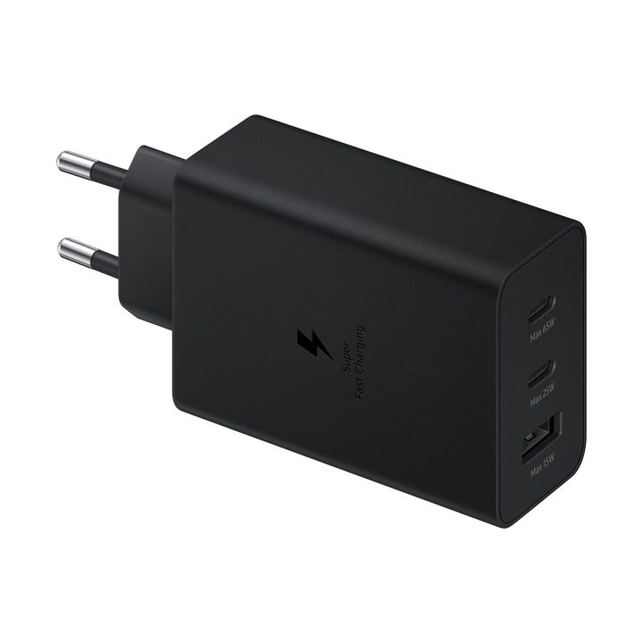 Power charger SAMSUNG Trio EP-T6530 65W PD 1x USB-A 2x USB-C (EP-T6530NBEGEU) Black