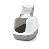 SAVIC Nestor Jumbo White-Grey – covered cat litter box – 66.5x48.5x46.5 cm – 1 pc.
