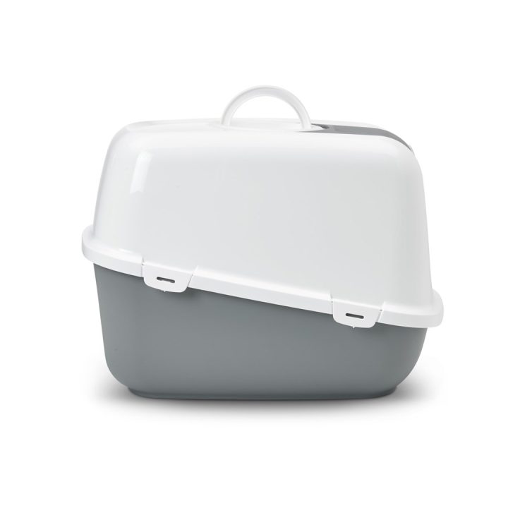 SAVIC Nestor Jumbo White-Grey – covered cat litter box – 66.5x48.5x46.5 cm – 1 pc.