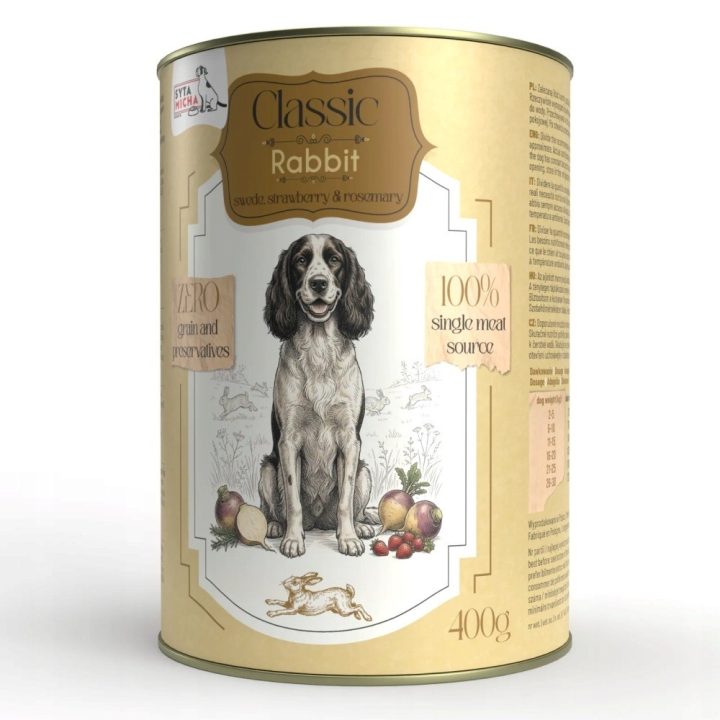 SYTA MICHA Classic Mono Rabbit with rutabaga - wet dog food - 400g