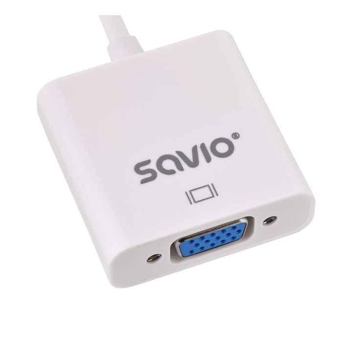 SAVIO HDMI (M) TO VGA (F) ADAPTER WHITE CL-201