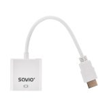 SAVIO HDMI (M) TO VGA (F) ADAPTER WHITE CL-201