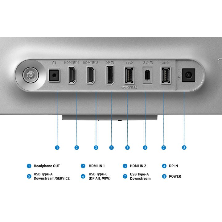 Samsung G80SH computer monitor 81.3 cm (32 ) 3840 x 2160 pixels 4K Ultra HD OLED Silver