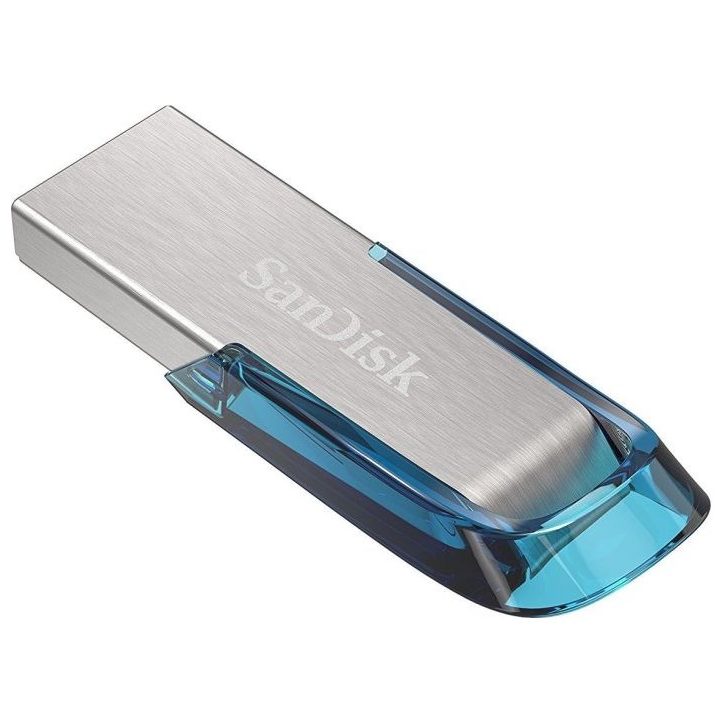 SanDisk Ultra Flair USB flash drive 128 GB USB Type-A 3.2 Gen 1 (3.1 Gen 1) Blue Silver