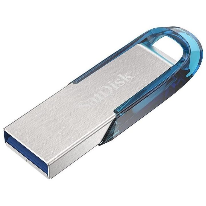 SanDisk Ultra Flair USB flash drive 128 GB USB Type-A 3.2 Gen 1 (3.1 Gen 1) Blue Silver