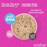 SCHESIR Baby Chicken with liver in broth - wet food for kittens - 70g