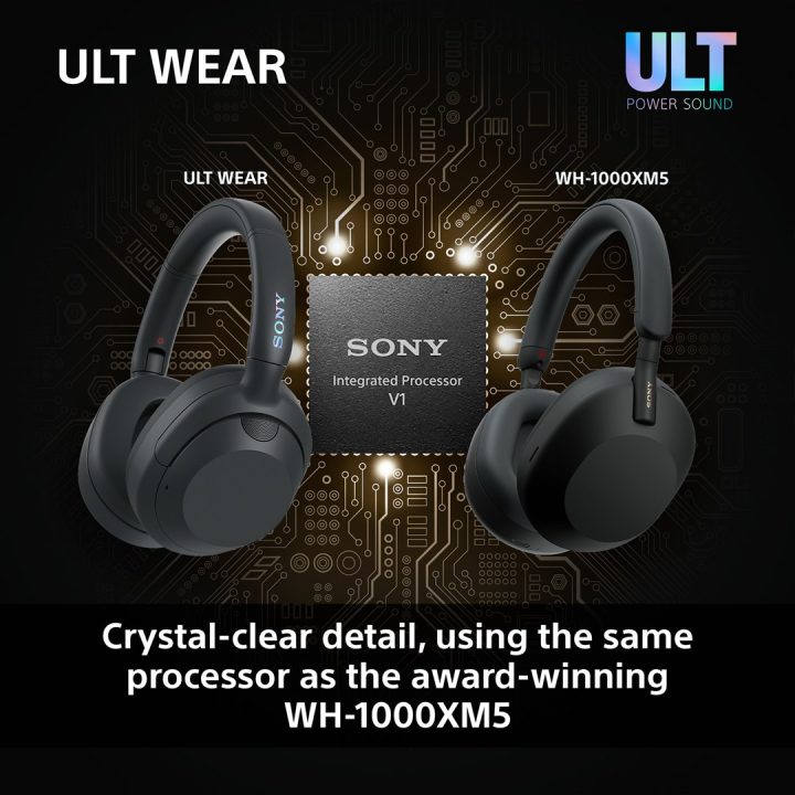 Sony ULT WEAR - Wireless Bluetooth Headphones with ULT POWER SOUND Ultimate Deep Bass Noise Cancelling Clear Call Quality Up to