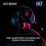 Sony ULT WEAR - Wireless Bluetooth Headphones with ULT POWER SOUND Ultimate Deep Bass Noise Cancelling Clear Call Quality Up to