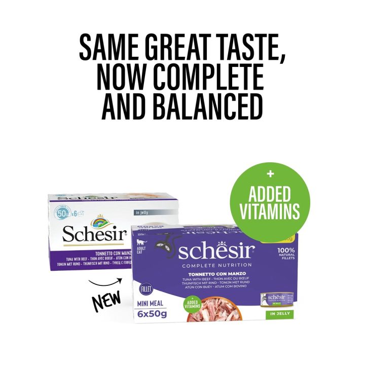 SCHESIR in jelly Tuna with beef - wet cat food - 6 x 50 g
