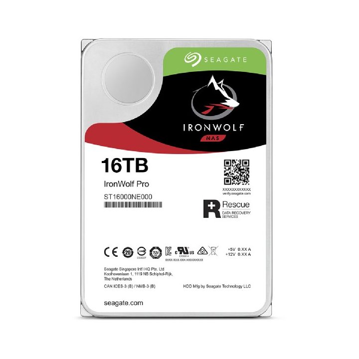 Seagate IronWolf Pro internal hard drive 16 TB 256 MB 3.5 Serial ATA III (ST16000NT001)