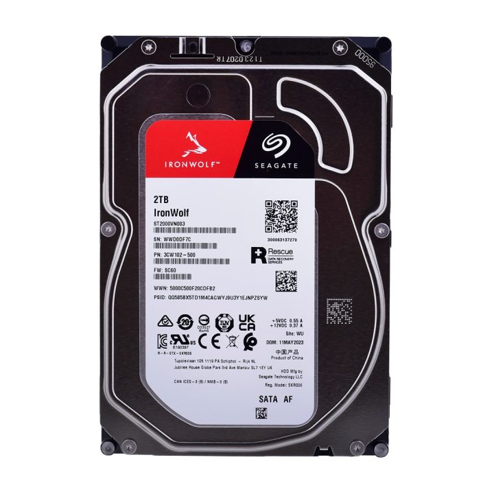 Seagate IronWolf internal hard drive 2 TB 256 MB 3.5 Serial ATA III (ST2000VN003)