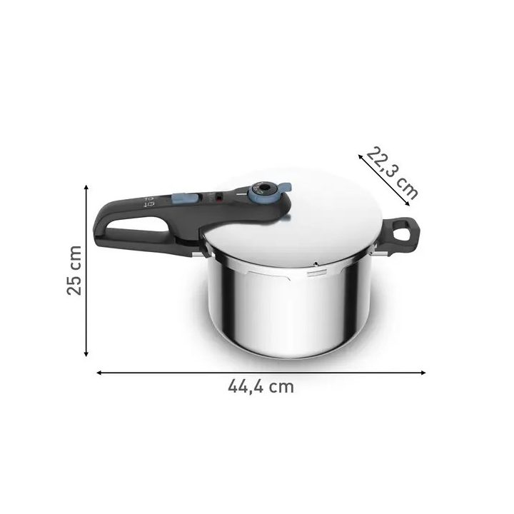 Pressure cooker TEFAL SECURE TRENDY 6L + stainless steel basket