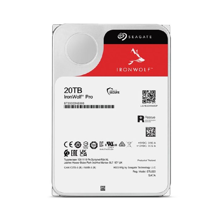 Seagate IronWolf Pro ST20000NT001 internal hard drive 20 TB 7200 RPM 256 MB 3.5