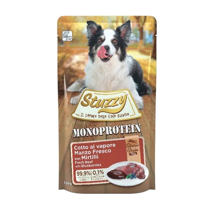 STUZZY Monoprotein Beef with blueberries - wet dog food - 150 g
