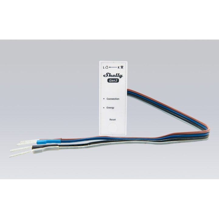 SHELLY WiFi 3EM-63W Gen3 1/3-Channel Power and Energy Meter White