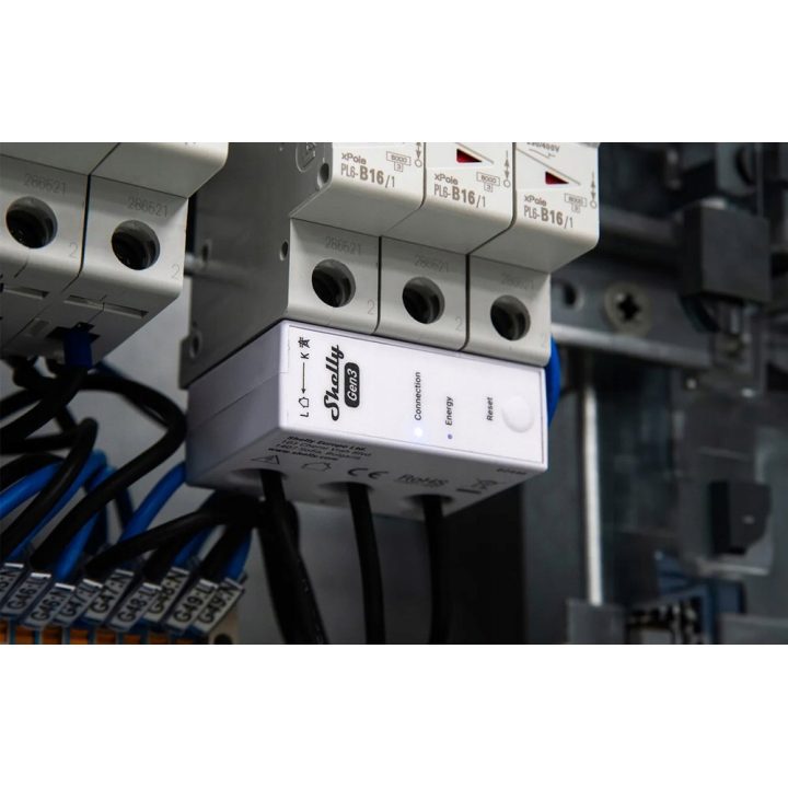 SHELLY WiFi 3EM-63W Gen3 1/3-Channel Power and Energy Meter White
