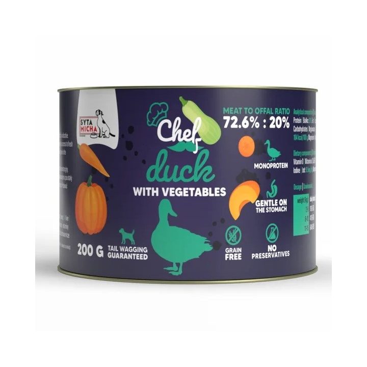 SYTA MICHA Chef Duck with vegetables Mono - wet dog food - 200g