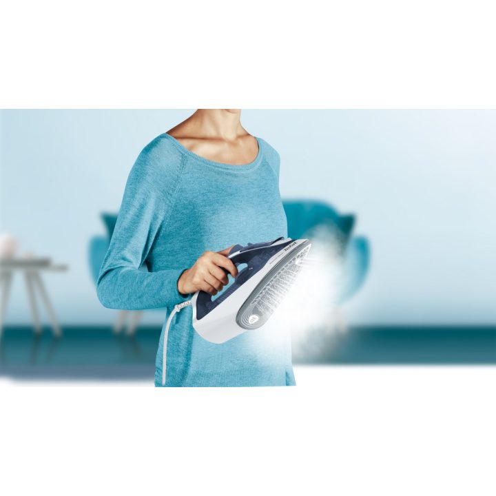 Tefal Express Steam FV2837 Dry & Steam iron Cerilium soleplate 2400 W Blue Grey White