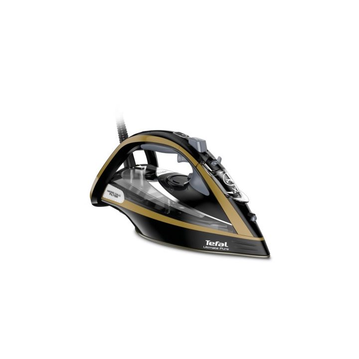 Tefal FV9865E0 iron Dry & Steam iron Durilium Autoclean soleplate 3000 W Black Gold