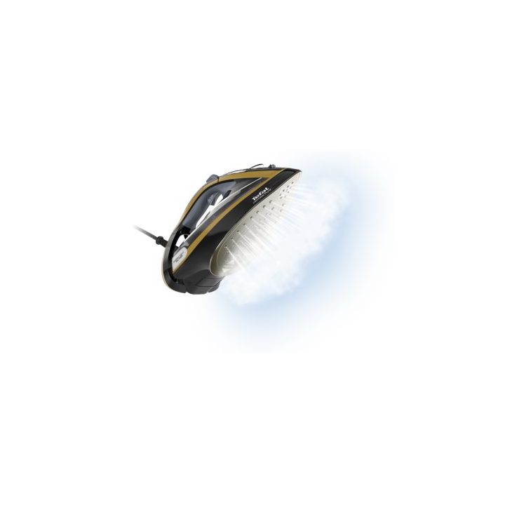 Tefal FV9865E0 iron Dry & Steam iron Durilium Autoclean soleplate 3000 W Black Gold