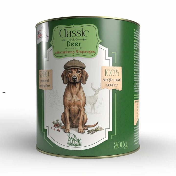 SYTA MICHA Classic Mono Deer with cranberries - wet dog food - 800g