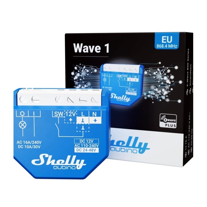 Shelly Qubino Wave 1 - 1-channel flush-mounted relay/Z-Wave controller 230 V