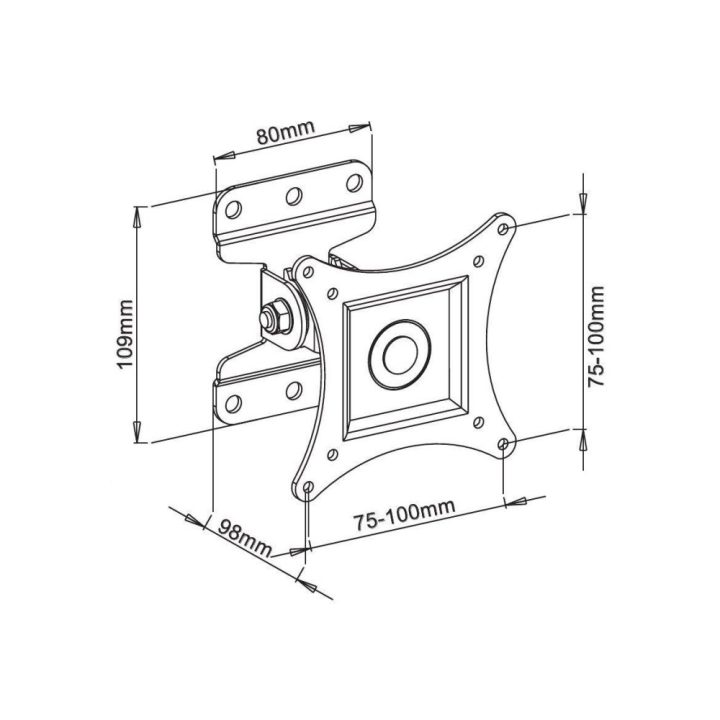 Techly 13-30 Wall Bracket for LED LCD TV Full Motion ICA-LCD 201BK