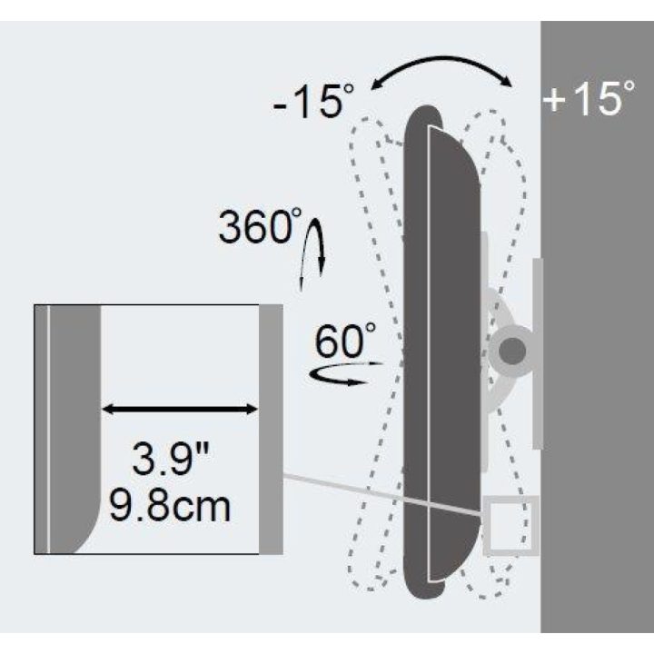 Techly 13-30 Wall Bracket for LED LCD TV Full Motion ICA-LCD 201BK