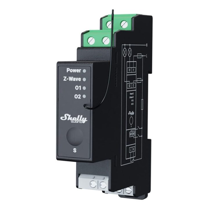 Shelly Qubino Wave Pro 2PM? electrical relay Black