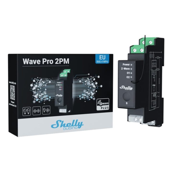 Shelly Qubino Wave Pro 2PM? electrical relay Black