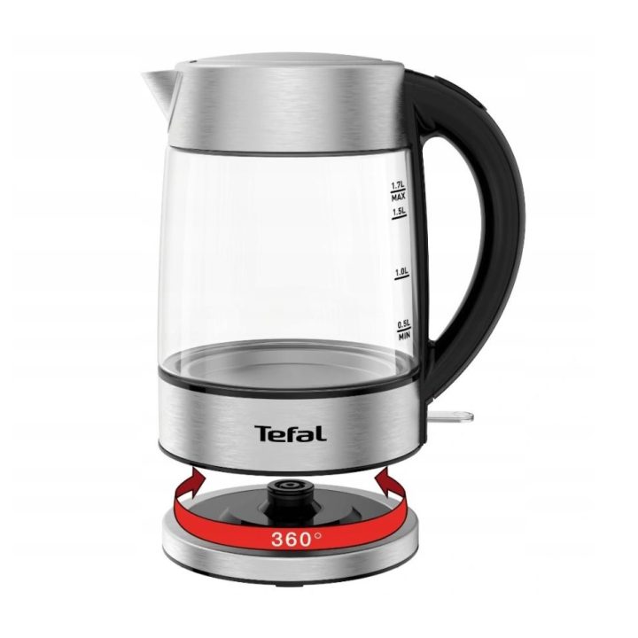 Tefal KI772D electric kettle 1.7 L 2400 W Stainless steel Transparent