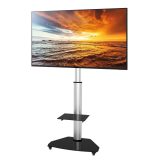Techly Floor Stand with Shelf Trolley TV LCD/LED/Plasma 37-70 Silver