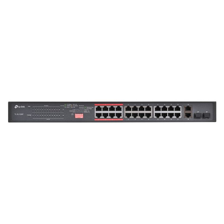 TP-Link 24-Port 10/100Mbps + 2-Port Gigabit Unmanaged PoE+ Switch