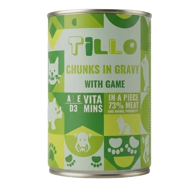 TILLO Chunks in gravy Game - wet cat food - 415g