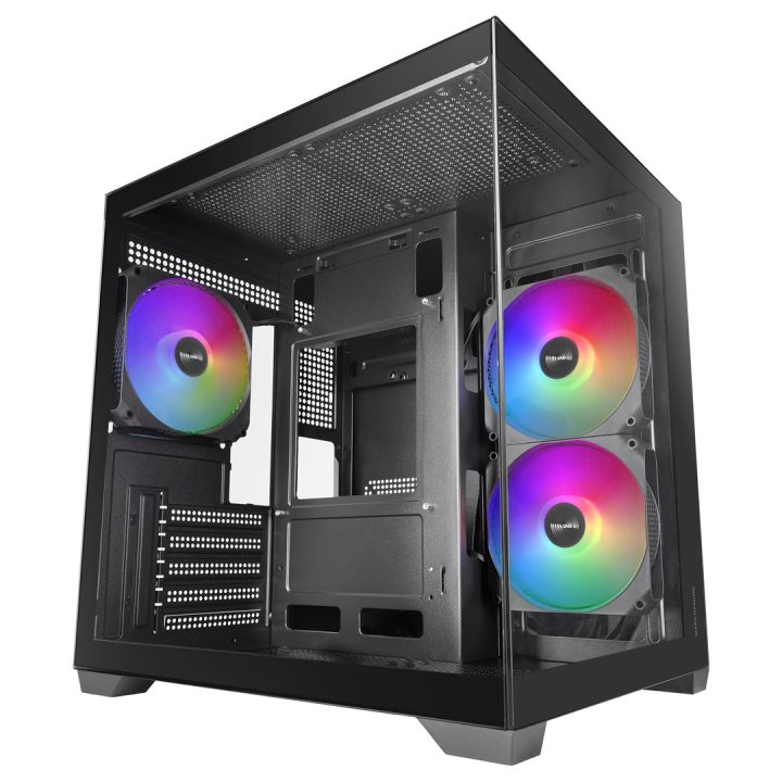 Mars Gaming MCVIEW3 computer case Mini Tower Black