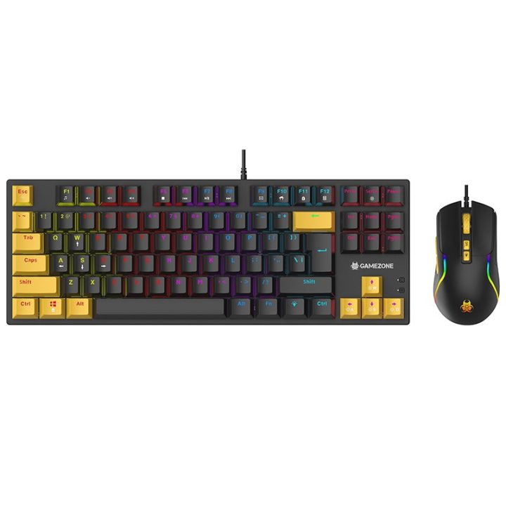 Tracer HORNET 87 keyboard Mouse included Gaming USB QWERTY English Black Yellow