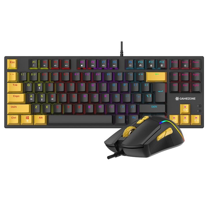 Tracer HORNET 87 keyboard Mouse included Gaming USB QWERTY English Black Yellow