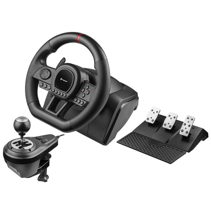 Tracer SimRacer Manual Gearbox 6in1 Black Steering wheel + pedals + shifter Analogue Nintendo Switch PC PlayStation 4 Playstatio