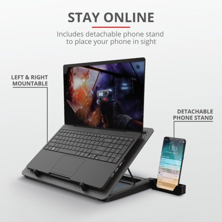 Trust GXT 1125 Quno Notebook stand Black 43.2 cm (17 )