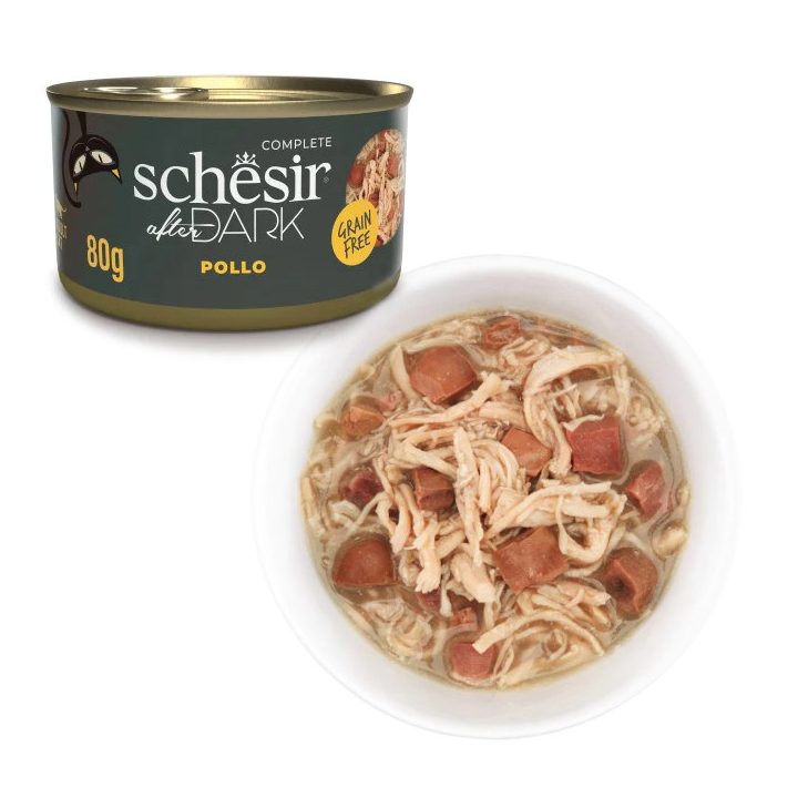 SCHESIR After dark Chicken in broth - wet cat food - 80g