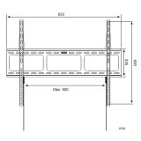 Techly Wall Mount for LED LCD TV 42-80 Ultra Slim Fixed H600mm ICA-PLB 860