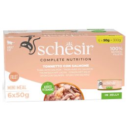 SCHESIR Tuna with salmon in jelly - wet cat food - 6x50g