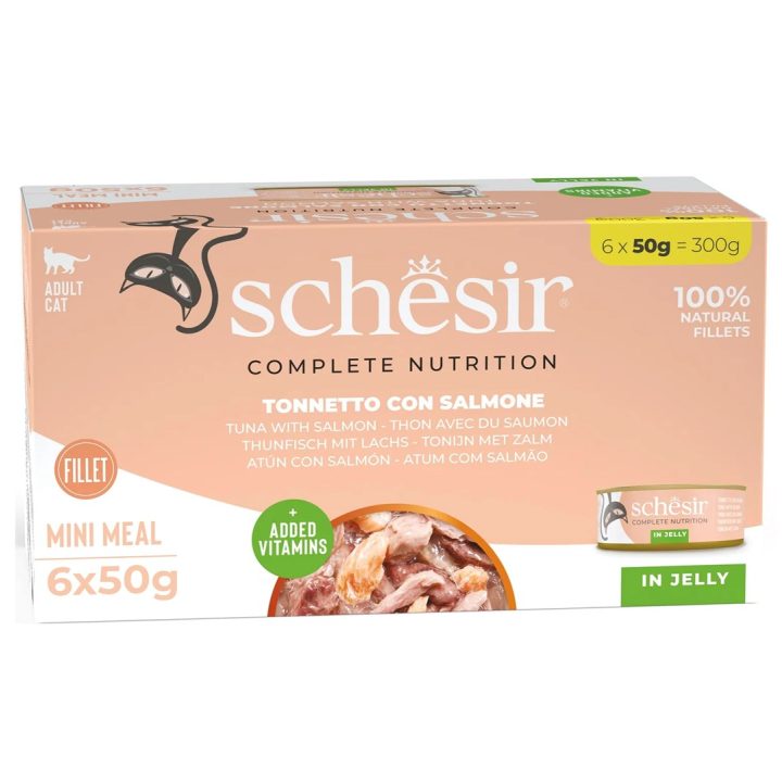 SCHESIR Tuna with salmon in jelly - wet cat food - 6x50g