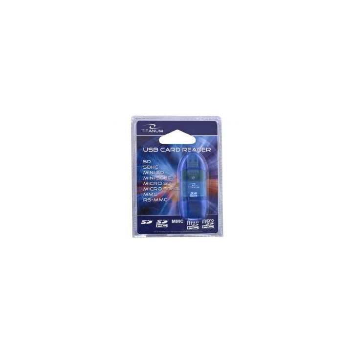 TITANUM TA101B card reader Blue USB 2.0