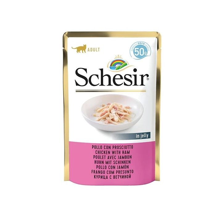 SCHESIR in jelly Chicken with ham - wet cat food - 50 g