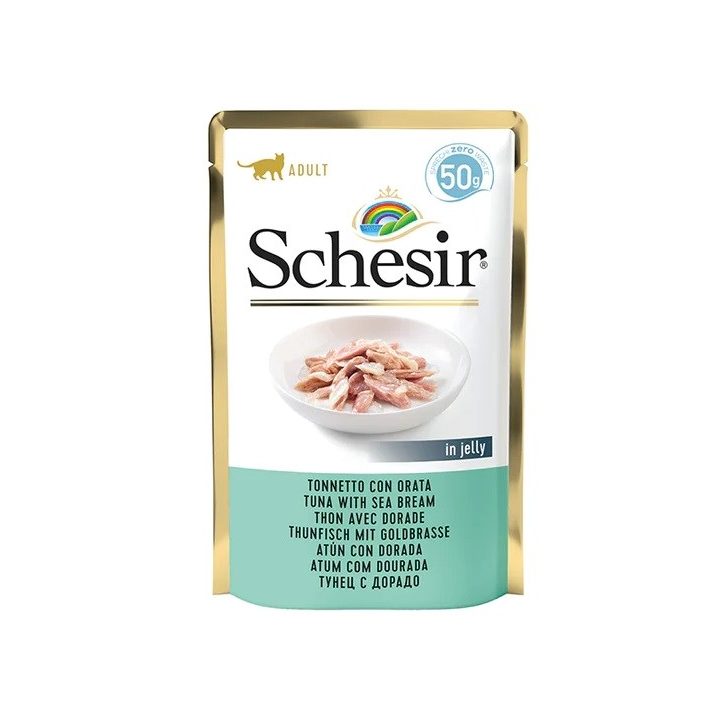 SCHESIR in jelly Tuna with sea bream - wet cat food - 50 g